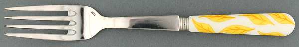 Coutellerie-Yellow Leaves (Stainless) Solid Serving Fork