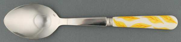 Coutellerie-Yellow Leaves (Stainless) Solid Serving Spoon