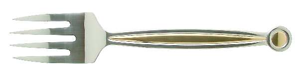 Anelli Gold (Stainless, Gold Accent) Solid Serving Fork