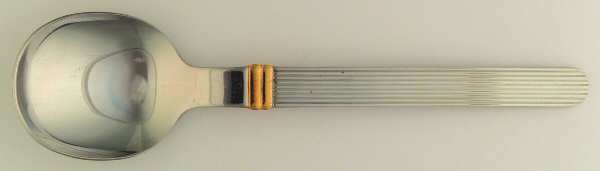 Rigadin Gold (Stainless, Gold Accent) Solid Serving Spoon