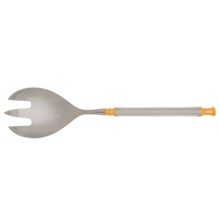 Tucano (Stainless, Gold Accent) Solid Serving Fork