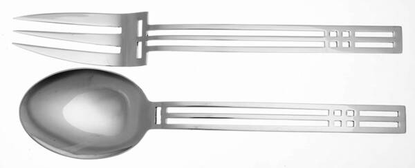 Windows (Stainless) Solid Serving Set