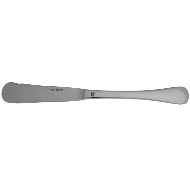 Queen Anne (Stainless) Modern Hollow Butter Spreader (Solid Piece) by Sambonet