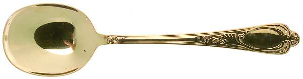 Wien (Gold Electroplate) Solid Salad Serving Spoon