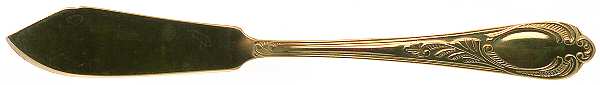 Wien (Gold Electroplate) Flat Handle Master Butter Knife