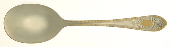 Toskana (Stainless, Gold Accent) Tablespoon (Serving Spoon)