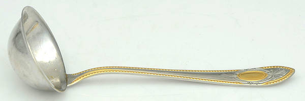 Toskana (Stainless, Gold Accent) Solid Gravy Ladle