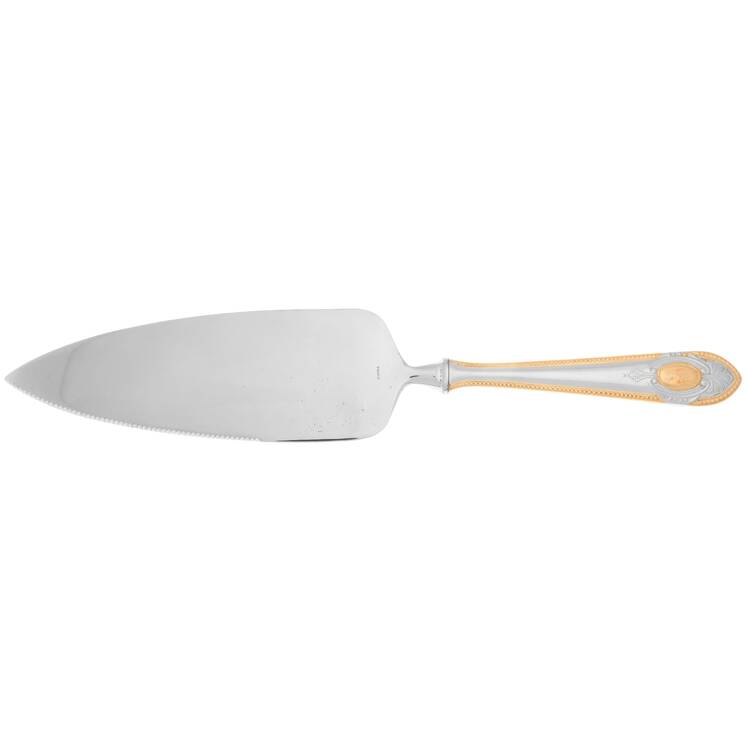 Toskana (Stainless, Gold Accent) Pie Server with Serrated Stainless Blade HC