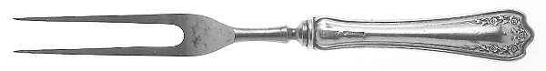 Blossom (Sterling) Small Steak Carving Fork with Stainless Prongs