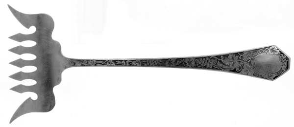 Grape (Sterling, 1905) Large Solid Tined Sardine Serving Fork