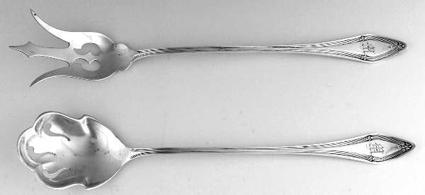 Hendrick Hudson (Sterling, 1912) 2 Pc Large Lettuce Serving Set