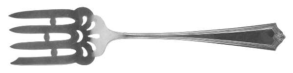 Potomac (Sterling, 1930, No Monograms) Medium Solid Cold Meat Serving Fork