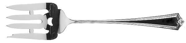 Potomac (Sterling, 1930, No Monograms) Small Solid Cold Meat Serving Fork