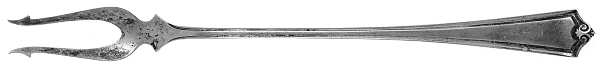 Potomac (Sterling, 1930, No Monograms) Long Handle Olive Fork