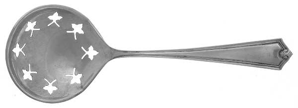 Potomac (Sterling, 1930, No Monograms) Small Pierced Nut Serving Spoon