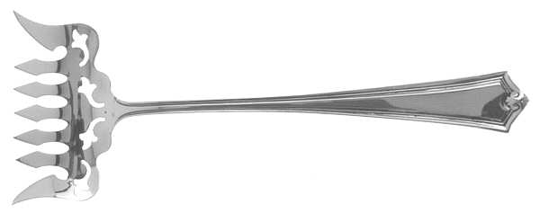 Potomac (Sterling, 1930, No Monograms) Large Solid Tined Sardine Serving Fork