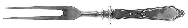 Rosemary (Sterling, 1900) Small Steak Carving Fork with Stainless Prongs