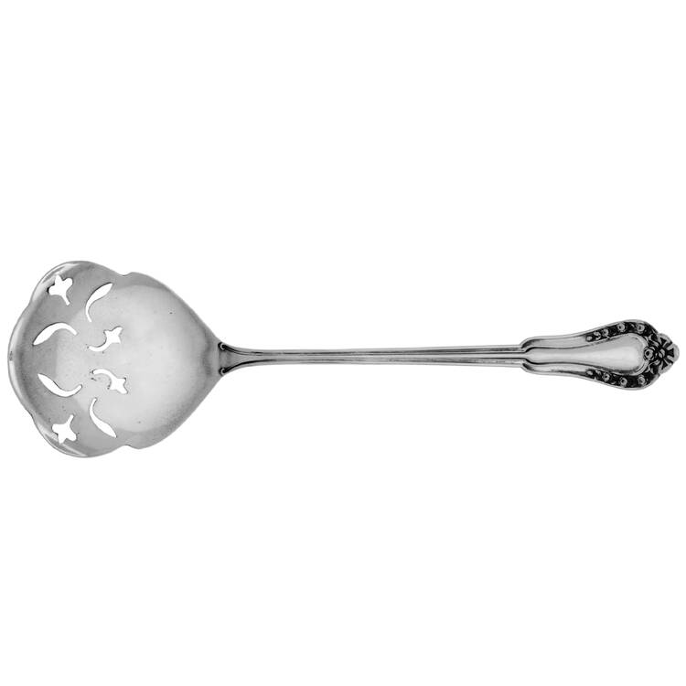 Rosebud (Sterling, 1903) Solid Bon Bon Spoon with Pierced Bowl