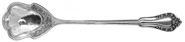 Rosebud (Sterling, 1903) Pierced Bowl Short Handle Olive Spoon