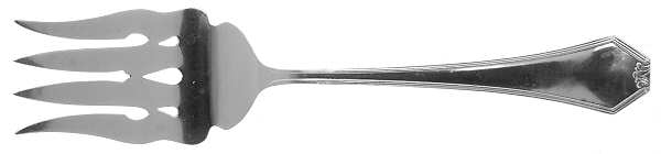 Simplicity (Sterling) Medium Solid Cold Meat Serving Fork