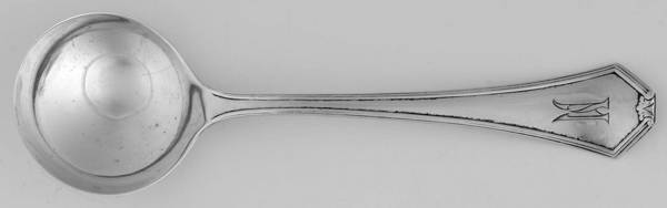 Simplicity (Sterling) Monogram Round Bowl Soup Spoon (Bouillon)