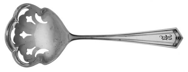 Venetia (Sterling 1909) Solid Bon Bon Spoon with Pierced Bowl