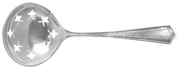 Venetia (Sterling 1909) Solid Bon Bon Spoon with Pierced Bowl
