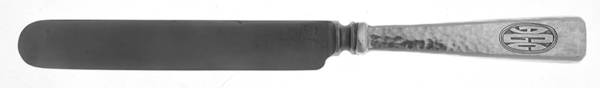 Elizabeth Tudor-Engraved (Sterling 1907) Blunt Hollow Handle Knife W/Bolster