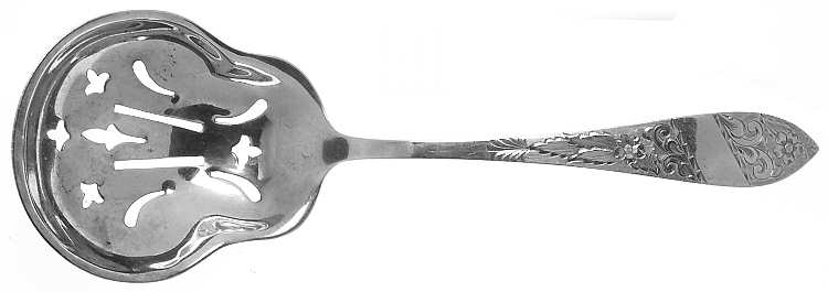 Frabee (Sterling, 1936, No Monograms) Pierced Salad Server