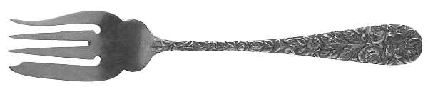 Hand Chased Rose (Sterling, 1906) Individual Salad Fork