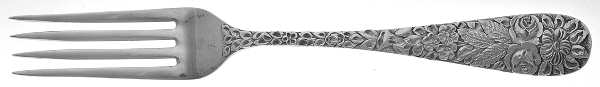 Hand Chased Rose (Sterling, 1906) Fork