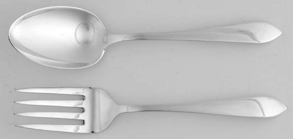 La Rochelle (Sterling, 1895, No Monograms) 2 Pc Baby Set (BF, BS)