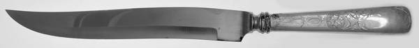 Lily (Sterling, 1900) Large Stainless Blade Roast Carving Knife
