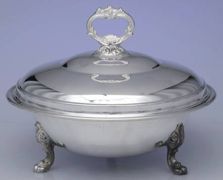 Silverplate Hollowware Silverplate Round Covered Casserole