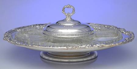 Silverplate Hollowware Lazy Susan with Liner