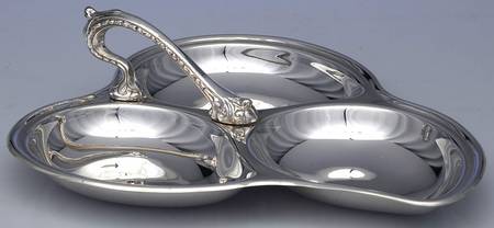 Silverplate Hollowware 3 Part Divided Server