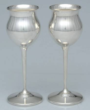 Silverplate Hollowware Set of 2 Toasting Goblet