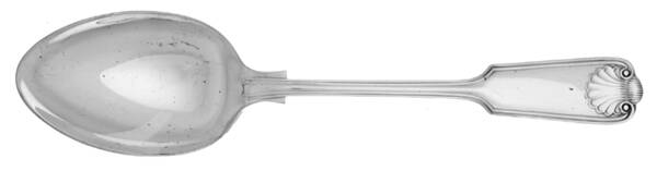 Fiddle-Thread and Shell (Silverplate) Tablespoon (Serving Spoon)