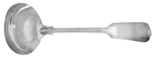 Fiddle-Thread and Shell (Silverplate) Solid Gravy Ladle