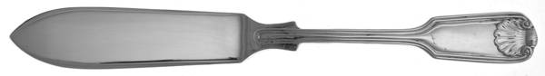 Fiddle-Thread and Shell (Silverplate) Flat Handle Master Butter Knife