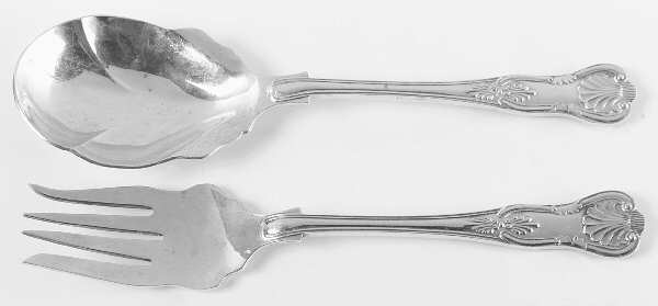 Kings (Silverplate) (2 Pc) Solid Salad Set