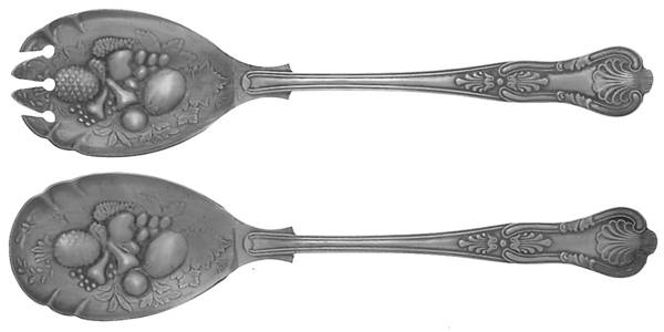 Kings (Silverplate) (2 Pc) Solid Salad Set
