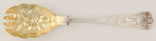 Kings (Silverplate) Solid Salad Serving Fork