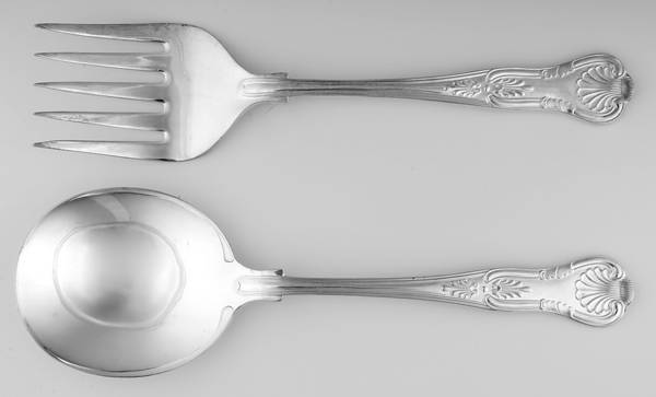 Kings (Silverplate) (2 Pc) Solid Buffet Serving Set