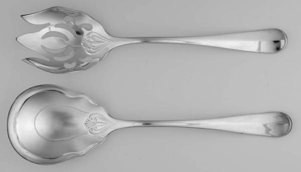 Rattail (Silverplate) (2 Pc) Solid Salad Set