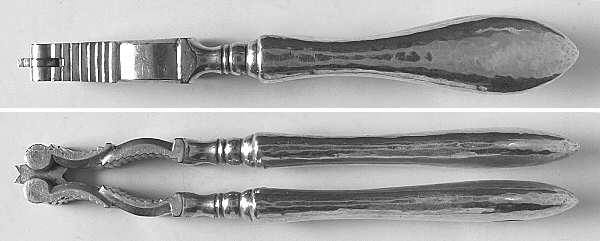 Antique (Sterling, 1904) Silverplate Grip Nut Cracker