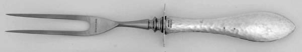 Antique (Sterling, 1904) Small Carving Fork W/Sterling Guard