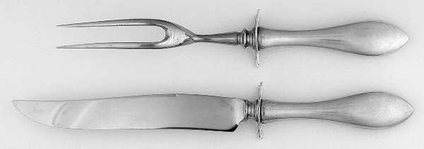 Buckingham (Sterling, 1915) 2 Piece Small Carving Set W/ Sterling Guard