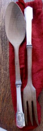 Louis XVI (Sterling, 1909) Wooden Bowl 2-Piece Salad Set