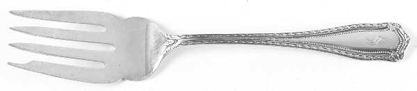 Marie Louise (Sterling, 1915) Medium Solid Cold Meat Serving Fork